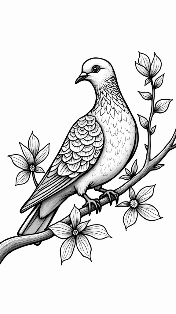 pigeon coloring page